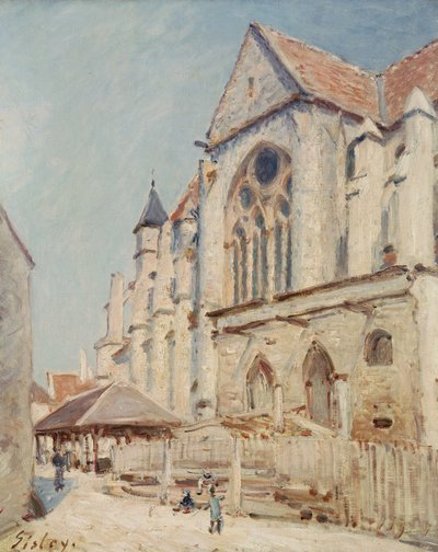 De Kerk van Moret door Alfred Sisley